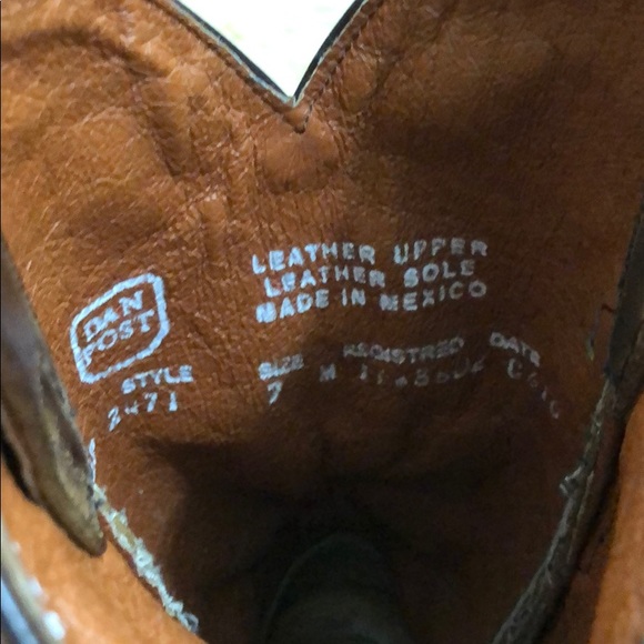 DAN POST 100% Genuine Teju Lizard Cowboy Boots - Picture 5 of 8